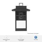 Hunter 46070 Matte Black Hunter Yancy House Matte Black With Clear Glass 1 Light Image 6