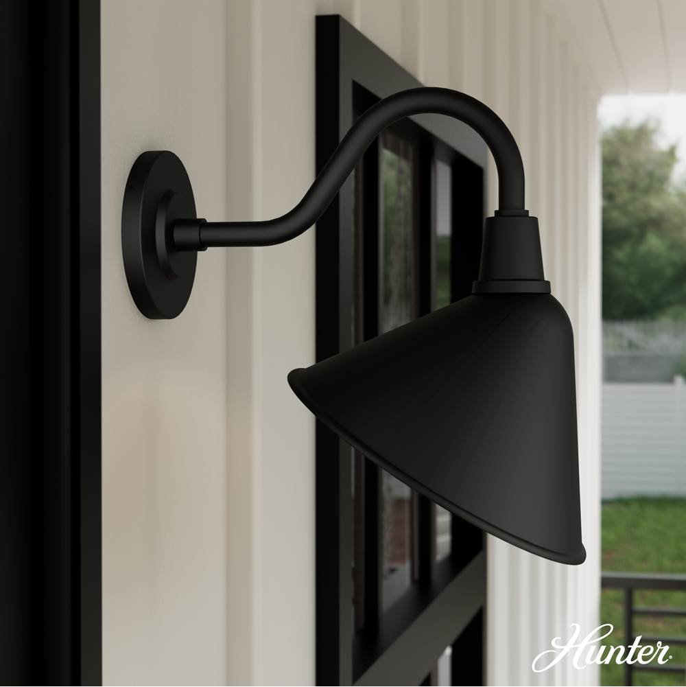 Hunter 46010 Matte Black Cassius Matte Black 1 Light Medium Image 2
