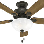 Hunter 52782 New Bronze Hunter 44 Inch Swanson New Bronze Ceiling Fan With Led Light Kit And Pull Chain Image 6