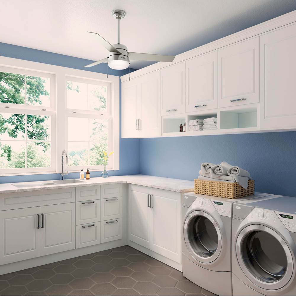 Hunter Aker 52 Inch Aker Brushed Nickel