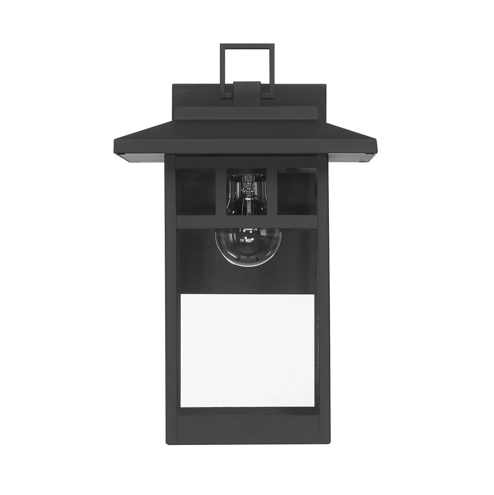 Hunter 46070 Matte Black Hunter Yancy House Matte Black With Clear Glass 1 Light Image 1