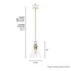 Hunter 19438 Alturas Gold Hunter Klein Alturas Gold 1 Light Pendant Ceiling Light Fixture Image 3