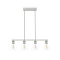 Hunter 48038 Brushed Nickel Van Nuys Brushed Nickel With Clear Glass 4 Light Chandelier Ceiling Light Fixture Image 1