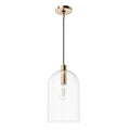 Hunter 45228 Alturas Gold Lochemeade Alturas Gold With Clear Seeded Glass 1 Light Pendant Ceiling Light Fixture Image 1