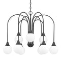 Hunter 48199 Matte Black Valadon 9 Light Large Chandelier Black Image 1