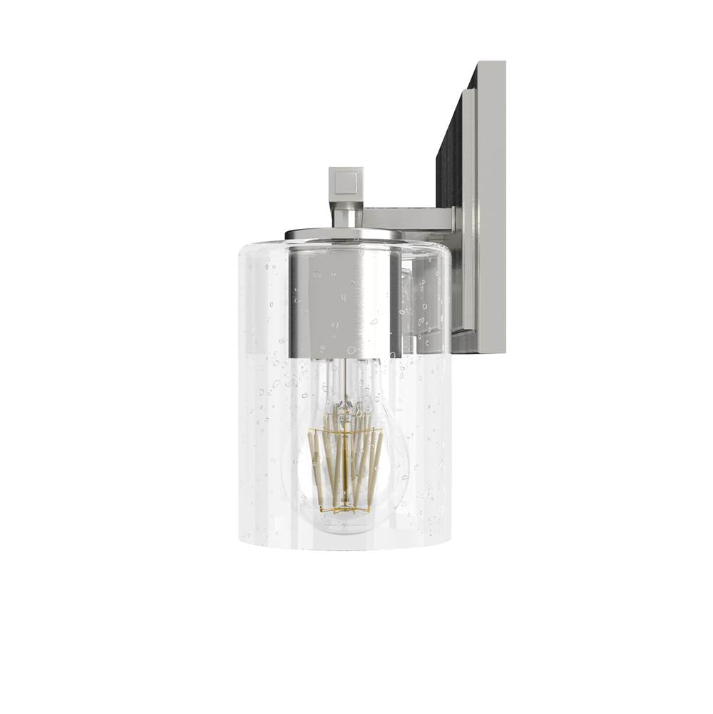 Hunter 48029 Brushed Nickel Kerrison Brushed Nickel With Seeded Glass 3 Light Vanity Wall Light Fixture Image 6