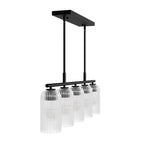 Hunter 13232 Matte Black Beverly Glen Matte Black With Clear Glass 5 Light Chandelier Ceiling Light Fixture Image 4