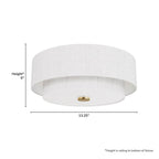Hunter 48122 Luxe Gold Brookside 2 Light Medium Flush White Image 5