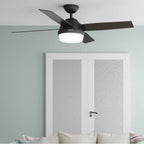 Hunter 52388 Matte Black 52 Inch Dempsey Matte Black Ceiling Fan With Led Light Kit And Handheld Remote Image 4