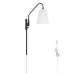 Hunter 48174 Matte Black Valley Park 1 Light Large Pin Up Sconce Black Image 2