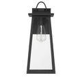 Hunter 46055 Matte Black Ivory Dusk Outdoor 1 Light Large Wall Light Black Image 1