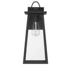 Hunter 46055 Matte Black Ivory Dusk Outdoor 1 Light Large Wall Light Black Image 1
