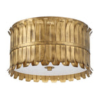 Hunter 48258 Brushed Luxe Gold Valdaz 3 Light Large Flush Gold Image 1