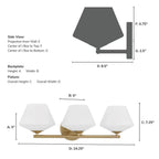Hunter 48110 Alturas Gold Celestial Valley 3 Light Medium Vanity Gold Image 4