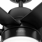 Hunter 51875 Matte Black 60 Inch Skysail Matte Black Wet Rated Ceiling Fan With Led Light Kit And Handheld Remote Image 7
