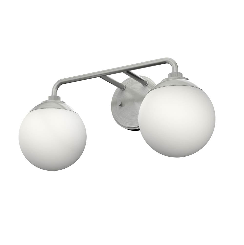 Hunter Hepburn 2 Light Vanity Brushed Nickel