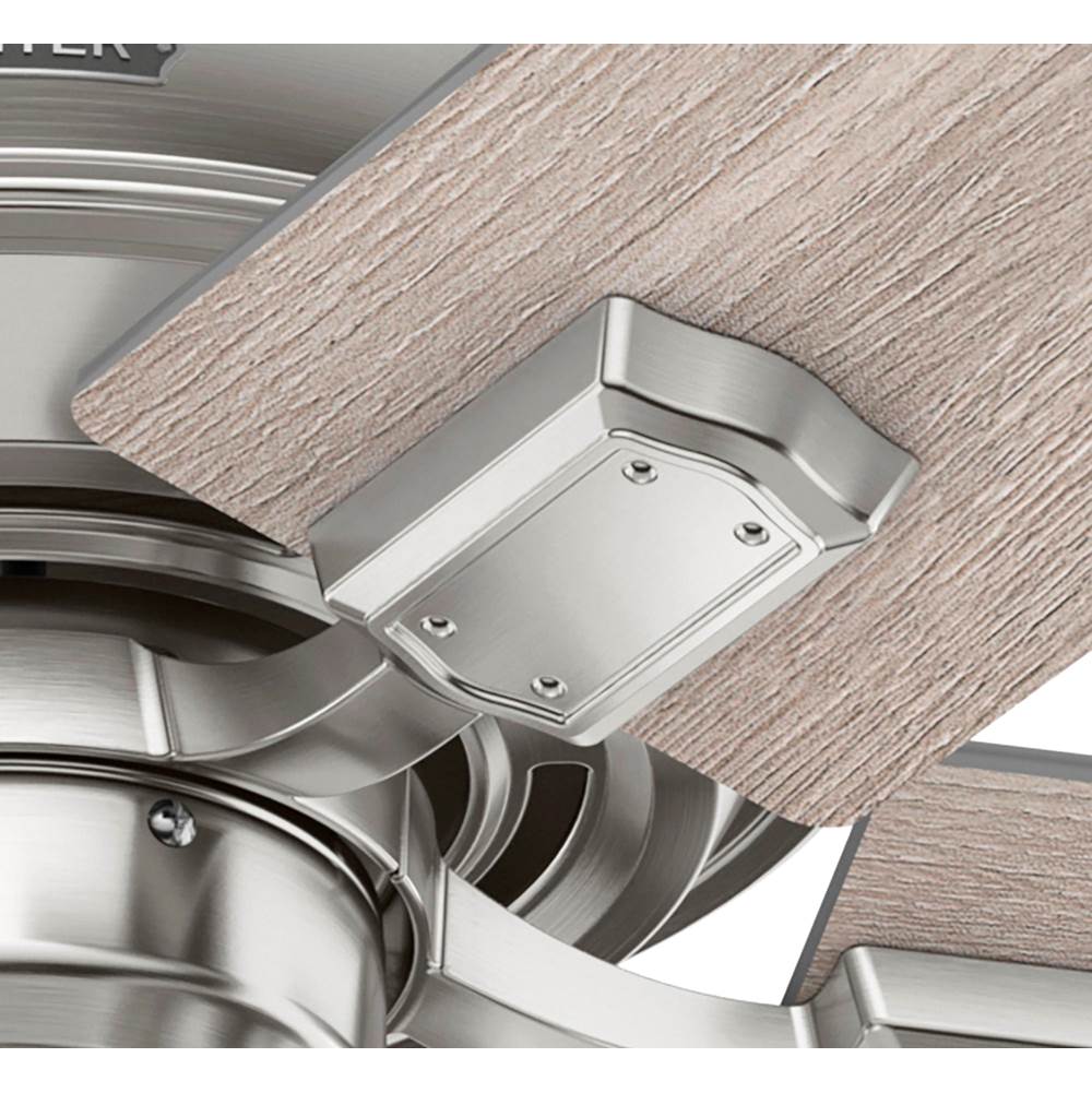 Hunter 51789 Brushed Nickel 44 Inch Crystal Peak Brushed Nickel Ceiling Fan With Led Light Kit And Pull Chain Image 7
