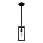 Hunter 19769 Matte Black Hunter Squire Manor Matte Black And Dark Ash  Light Pendant Ceiling Light Fixture Image 1