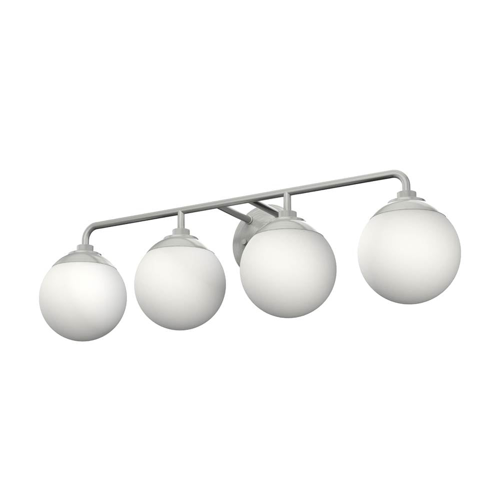 Hunter Hepburn 4 Light Vanity Brushed Nickel