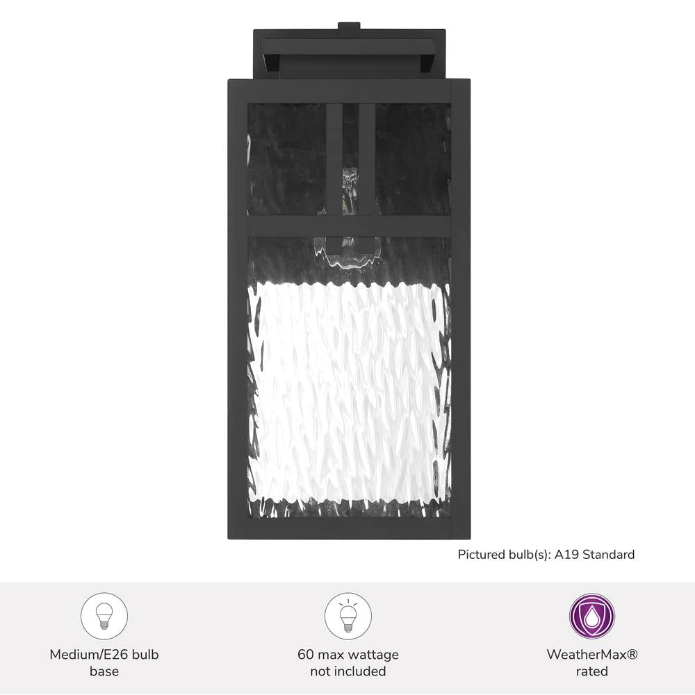 Hunter 46044 Matte Black Aspenbrook Outdoor 1 Light Large Wall Light Black Image 4
