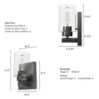 Hunter 13073 Noble Bronze Hartland Noble Bronze With Seeded Glass 1 Light Image 3