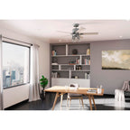 Hunter 52310 Matte Silver 52 Inch Wifi Techne Matte Silver Ceiling Fan With Led Light Kit And Handheld Remote Image 4