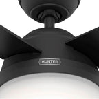 Hunter 52388 Matte Black 52 Inch Dempsey Matte Black Ceiling Fan With Led Light Kit And Handheld Remote Image 6