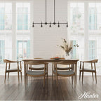 Hunter 19511 Matte Black Xidane Matte Black With Clear Glass 5 Light Chandelier Ceiling Light Fixture Image 5