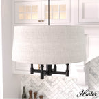 Hunter 19702 Matte Black Shade Chandelier Image 3