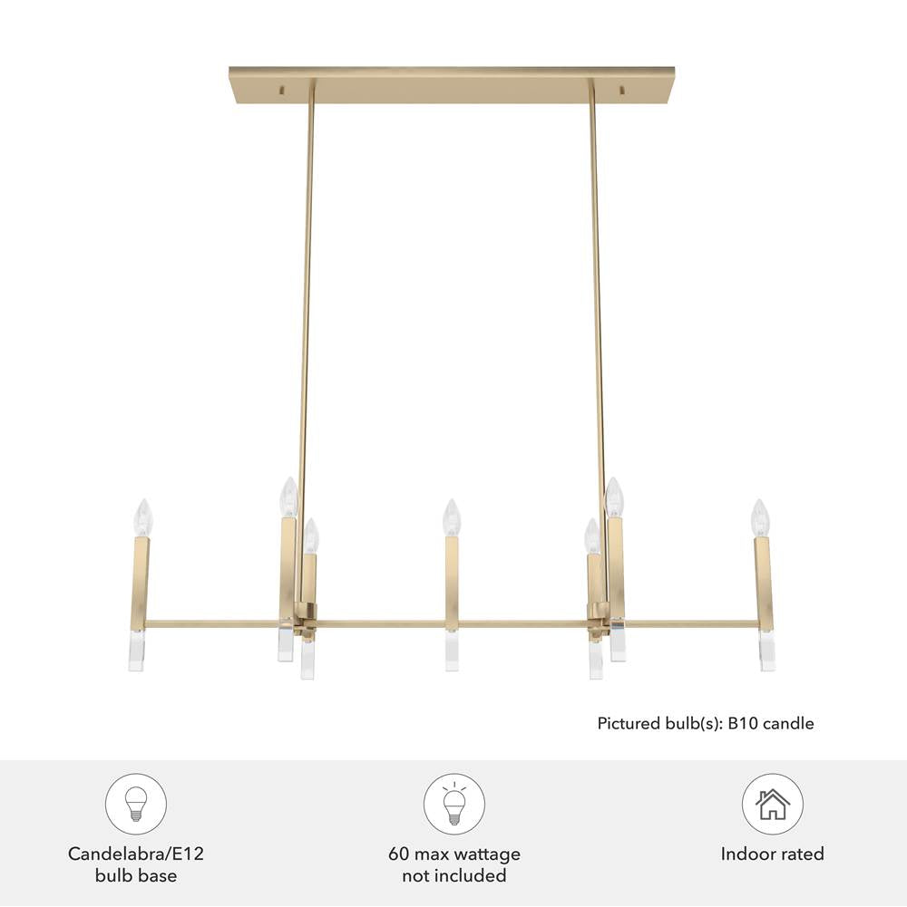 Hunter 19986 Alturas Gold Sunjai Alturas Gold 7 Light Chandelier Ceiling Light Fixture Image 3