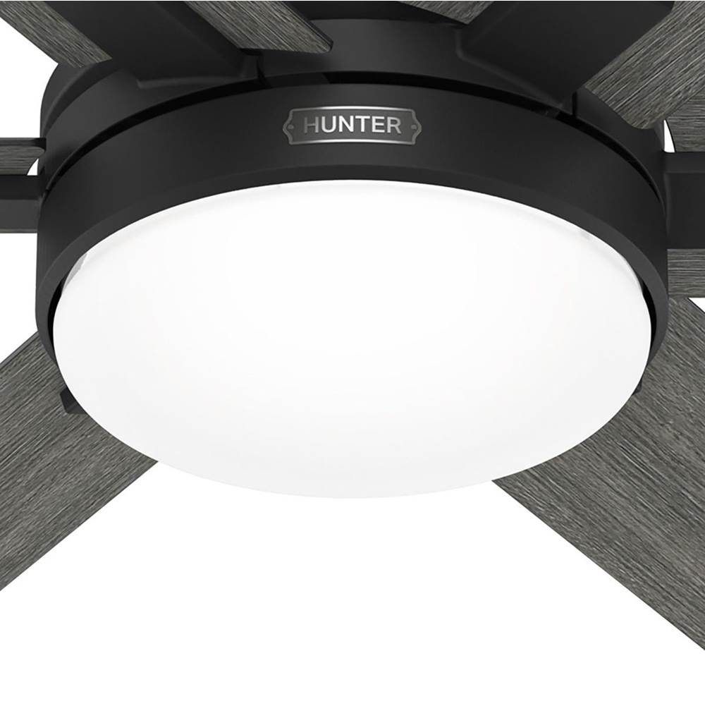 Hunter Georgetown 52 Inch Georgetown Energy Star Hunterexpress Matte Black Ceiling Fan With Led Light Kit And Handheld Remote