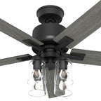 Hunter 52311 Matte Black 52 Inch Wifi Techne Matte Black Ceiling Fan With Led Light Kit And Handheld Remote Image 3
