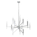 Hunter 19528 Brushed Nickel Hunter Sunjai Brushed Nickel 12 Light Chandelier Ceiling Light Fixture Image 1