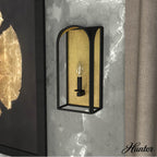 Hunter 19729 Natural Iron Hunter Dukestown Natural Iron And Gold Leaf 1 Light Sconce Wall Light Fixture Image 5