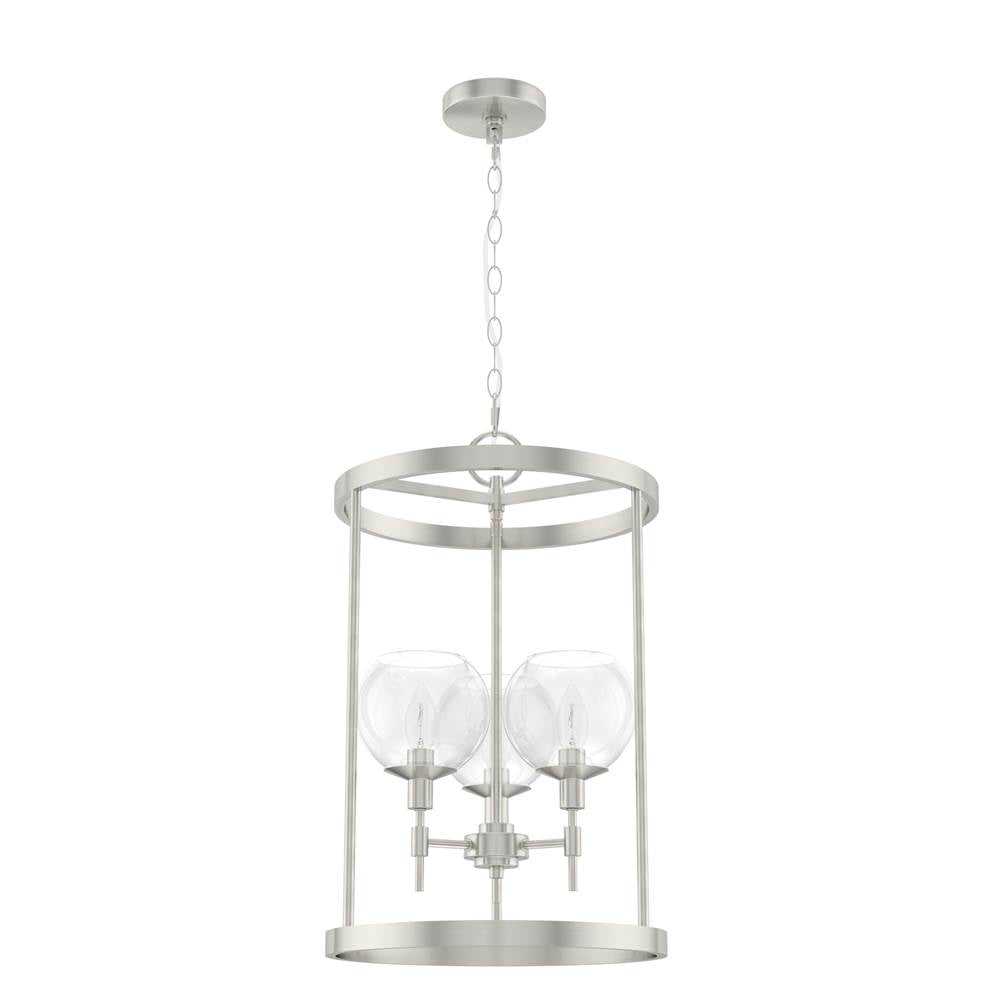 Hunter 19750 Brushed Nickel Xidane 3 Light 15 Inch Foyer Image 1