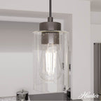 Hunter 13070 Noble Bronze Hartland Noble Bronze With Seeded Glass 3 Light Cluster Ceiling Light Fixture Image 5