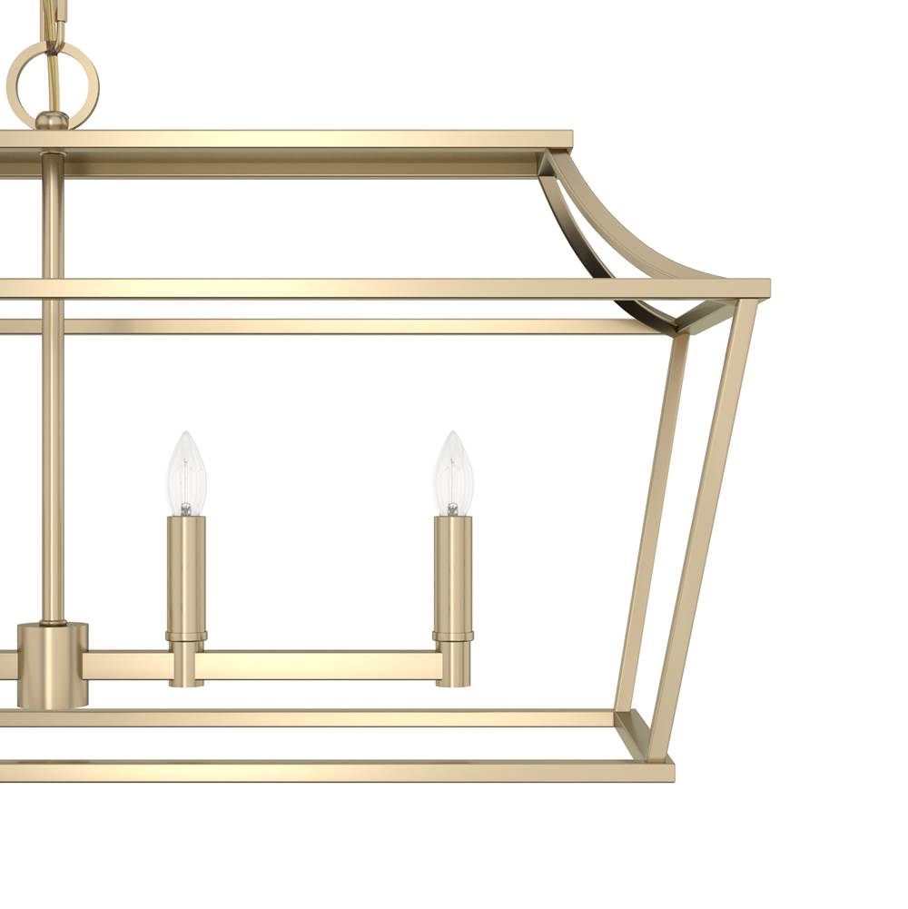 Hunter 19078 Alturas Gold Hunter Laurel Ridge Alturas Gold 6 Light Chandelier Ceiling Light Fixture Image 4