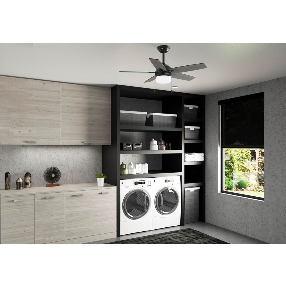 Hunter 52486 Matte Black 44 Inch Anisten Matte Black Ceiling Fan With Led Light Kit And Pull Chain Image 5