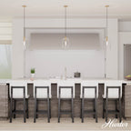 Hunter 45228 Alturas Gold Lochemeade Alturas Gold With Clear Seeded Glass 1 Light Pendant Ceiling Light Fixture Image 5