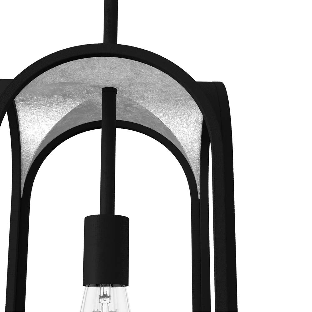 Hunter 19738 Natural Iron Hunter Dukestown Natural Iron And Silver Leaf 1 Light Pendant Ceiling Light Fixture Image 2