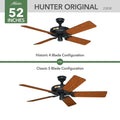 Hunter 23838 Matte Black 52'' Original-black Image 1
