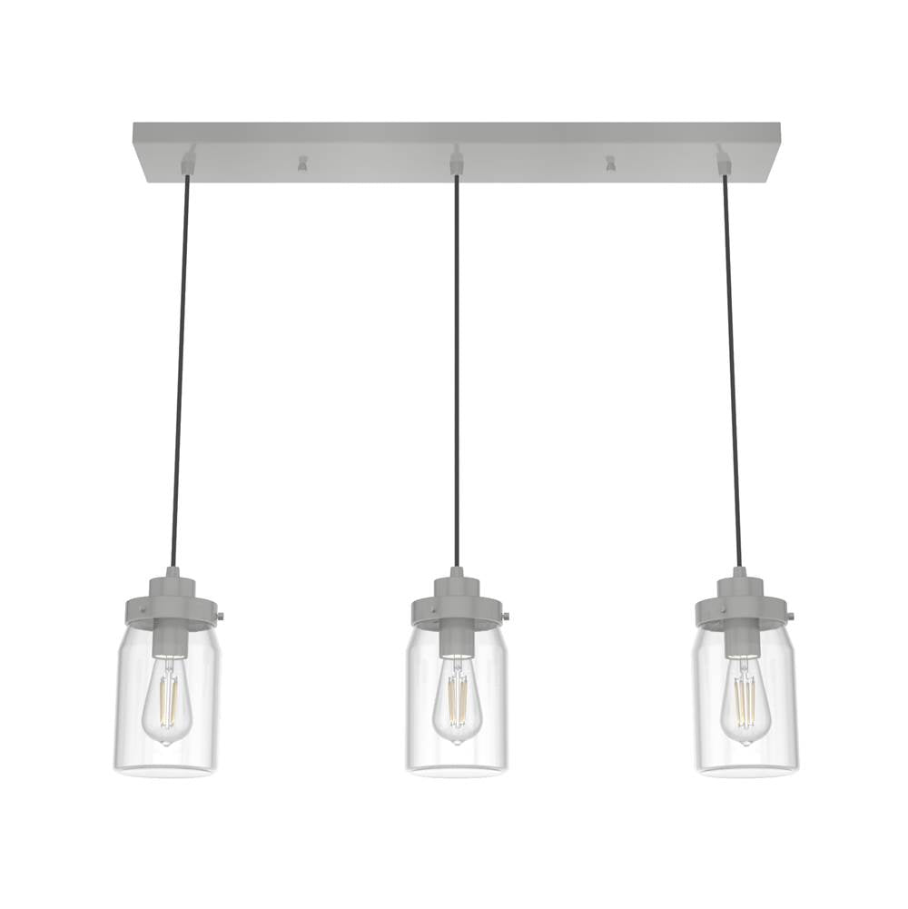 Hunter Devon Park Devon Park Cluster Linear Brushed Nickel
