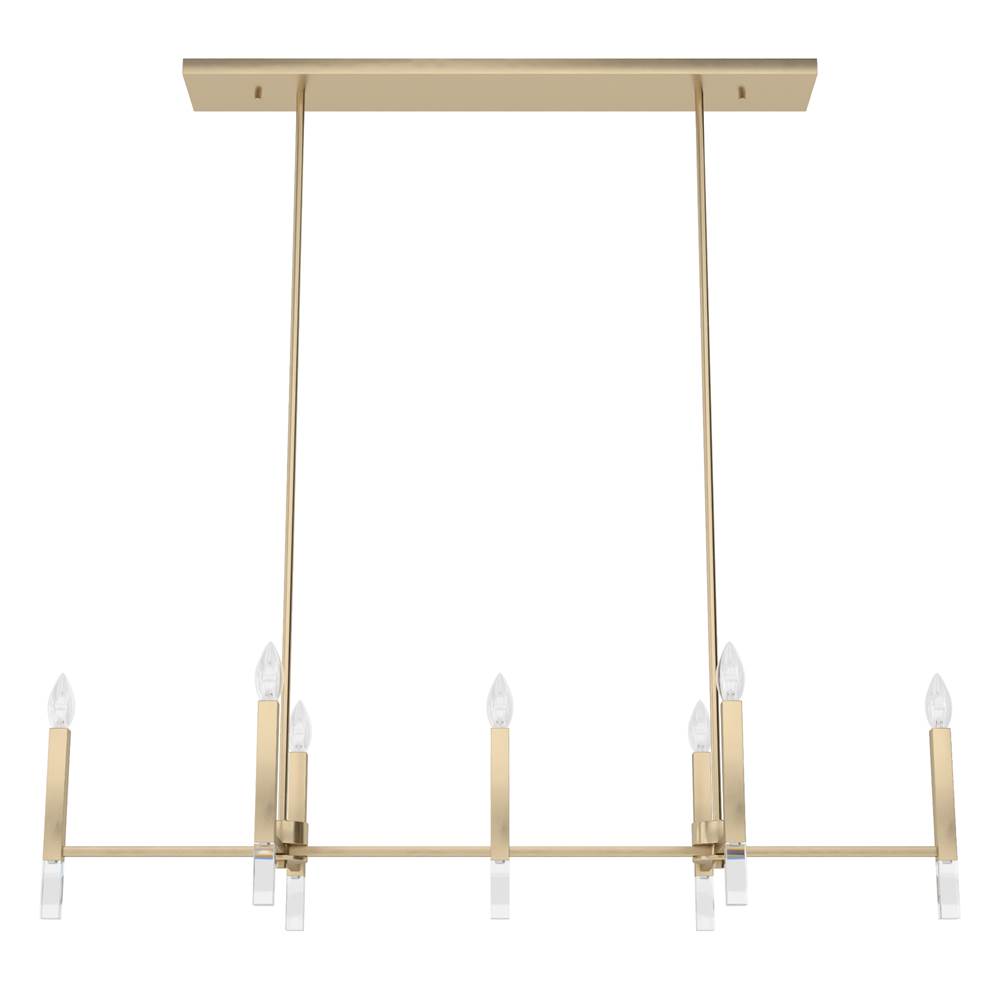 Hunter 19986 Alturas Gold Sunjai Alturas Gold 7 Light Chandelier Ceiling Light Fixture Image 1