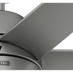 Hunter 51876 Matte Silver 60 Inch Skysail Matte Silver Wet Rated Ceiling Fan With Led Light Kit And Handheld Remote Image 8