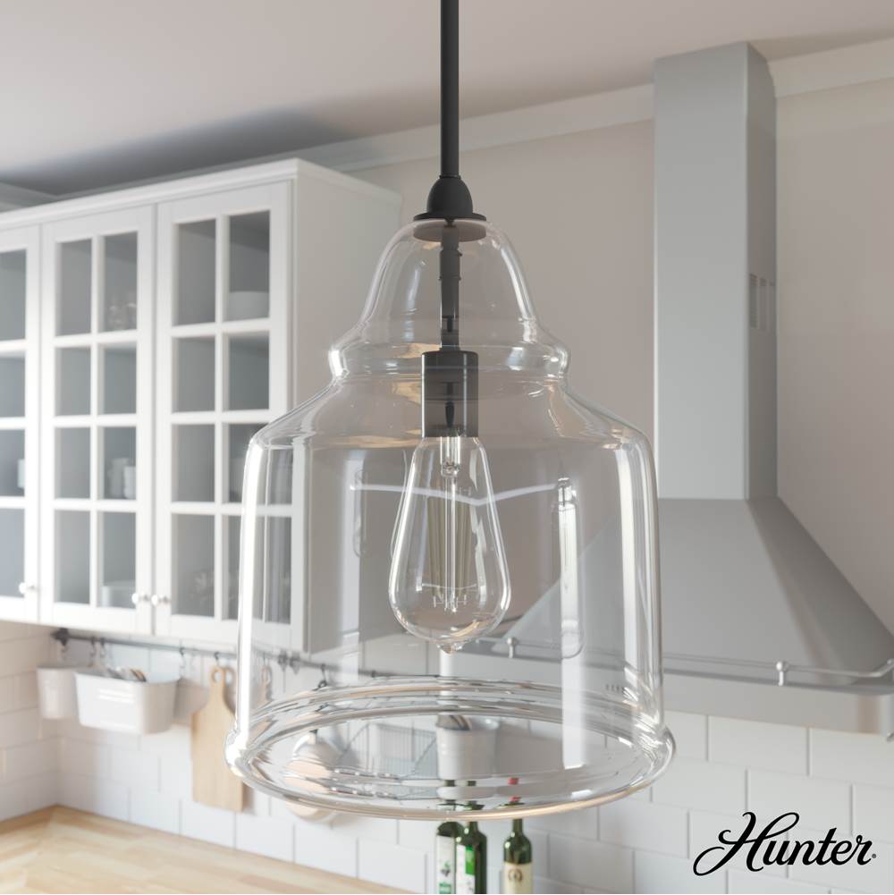 Hunter 19654 Noble Bronze Dunshire 1 Light Pendant 12 Inch Image 4