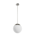 Hunter 19848 Brushed Nickel Hepburn Brushed Nickel With Cased White Glass 1 Light Pendant Ceiling Light Fixture Image 1