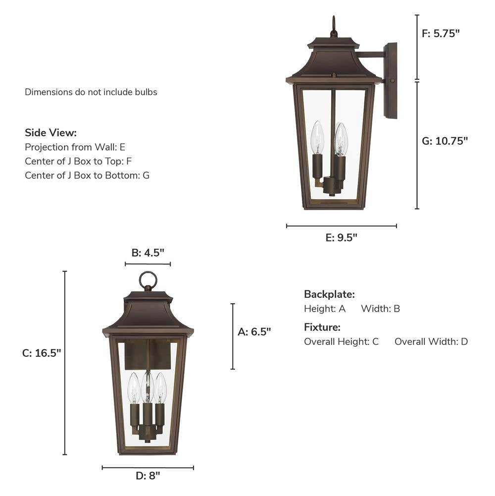 Hunter 46083 Matte Bronze Hunter Spring Cove Matte Bronze With Clear Glass 3 Light Image 5