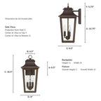 Hunter 46083 Matte Bronze Hunter Spring Cove Matte Bronze With Clear Glass 3 Light Image 5
