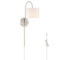 Hunter 48178 Brushed Nickel Horizon 1 Light Large Pin Up Sconce Brushed Nickel Image 1