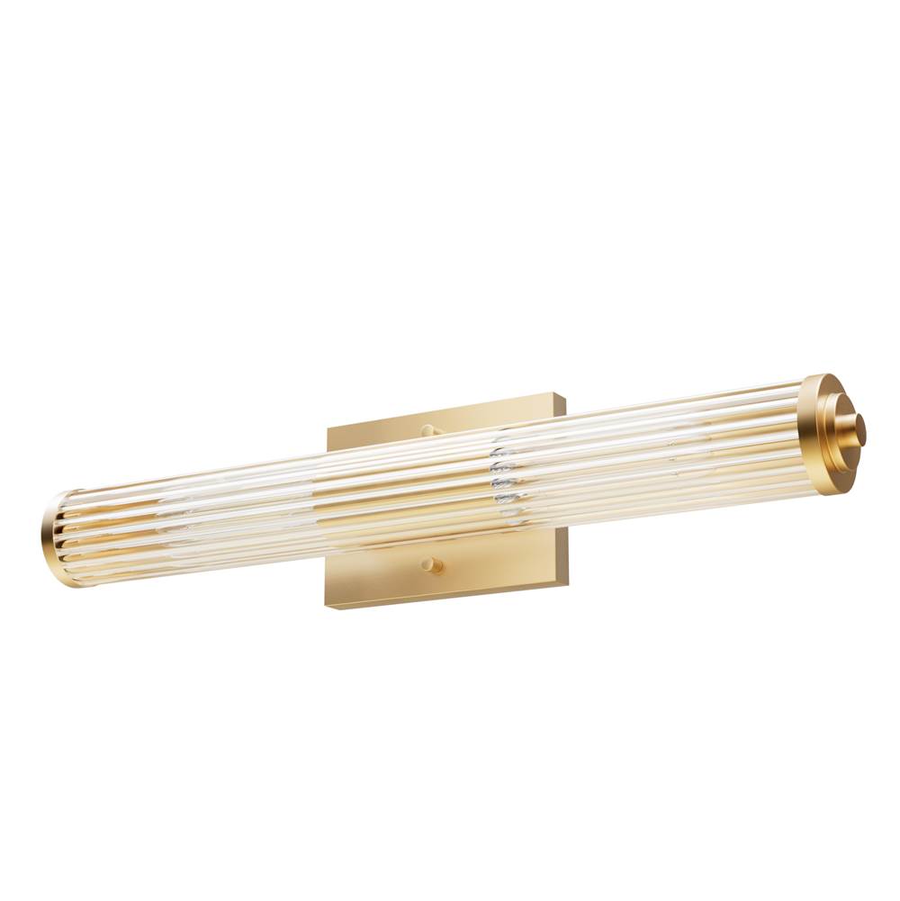 Hunter 19939 Alturas Gold Holly Grove 2 Light Vanity 24 Inch Palm Gold Image 1